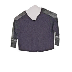 Dex Women's Black V Neck Pullover Sweater Size 1X Nordic Design Sleeves Soft